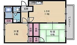 フェニックス・ヴィラ 2LDKの間取図画像