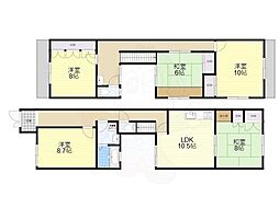 桃山町本多上野貸家（5） 1階5LDKの間取り
