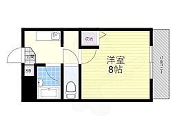 メゾン・ラビアン 3階1Kの間取り