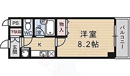 ピュア24 1階1Kの間取り