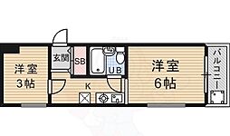 メゾン・ド・パヴィヨン 3階2Kの間取り