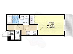 (仮称)桃山水野左近西町新築アパート 2階1Kの間取り
