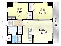メゾン1番館 5階1SLDKの間取り