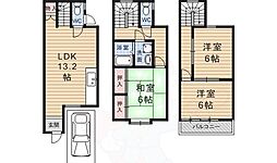 京阪本線 藤森駅 徒歩19分の賃貸一戸建て 1階3LDKの間取り