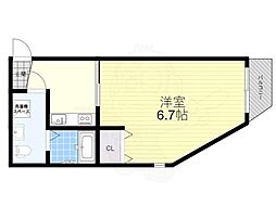 京阪本線 伏見桃山駅 徒歩9分の賃貸アパート 1階1Kの間取り