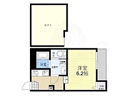 Kyo Maison伏見 2階1Kの間取り