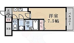 ライオンズマンション京都河原町第3 1Kの間取図画像