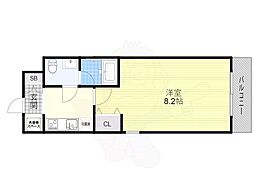 ルーチェ桃山 1Kの間取図画像