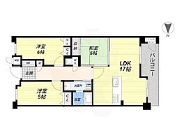パデシオン伏見深草 4LDKの間取図画像