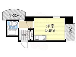 朝日プラザ深草 ワンルームの間取図画像