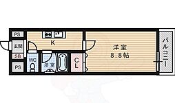 ザ・ブセナ稲荷新道 1Kの間取図画像