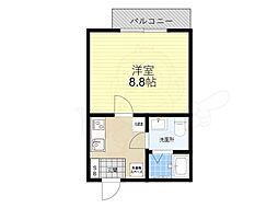 a&mCourtmomoyama 1Kの間取図画像