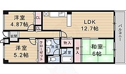 プレスティージ黄檗 3LDKの間取図画像