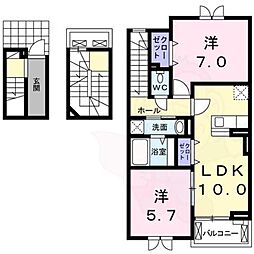 サンタ・ピーク 2LDKの間取図画像
