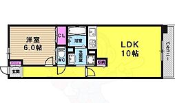 アルディエンテY&J2 1LDKの間取図画像