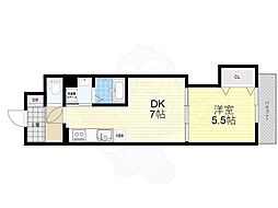 CloverResidence京都西大路 1DKの間取図画像
