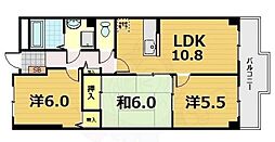 ラポート小林 3LDKの間取図画像