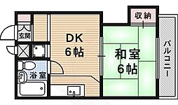 ヴィラビアンカ 1DKの間取図画像