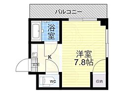 PineTree 1Kの間取図画像