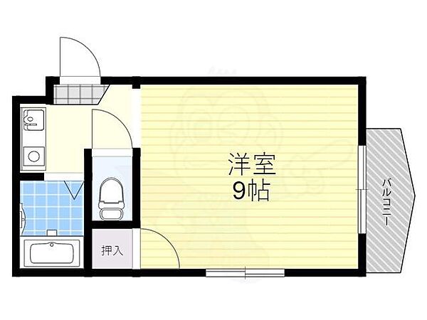 シャガール ｜京都府京都市伏見区深草北新町(賃貸マンション1K・4階・28.00㎡)の写真 その2