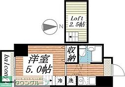 ＢｏａｔＨｏｕｓｅ 7階ワンルームの間取り