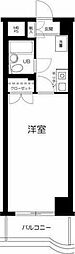 シーガル鶴見 6階1Kの間取り