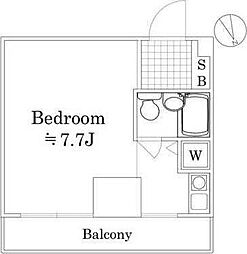 シーアイマンション鶴見 915 9階ワンルームの間取り