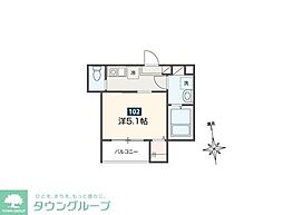 ＭＥＬＤＩＡ鶴見小野 3階1Kの間取り