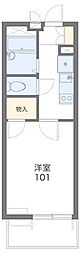 レオパレスプランドール鶴見 2階1Kの間取り