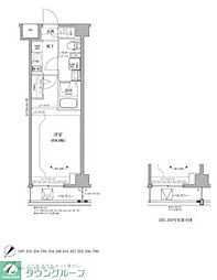 RELUXIA GRANDE 川崎大師公園 1Kの間取図画像