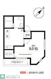 QUIET CRAB HOUSE mix生麦(仮) 1Kの間取図画像