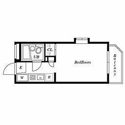 クリオ新子安弍番館 1Kの間取図画像