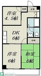 コートサイドベル 3DKの間取図画像