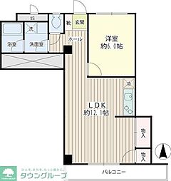 明星ハイム 1LDKの間取図画像
