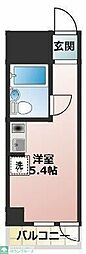 マイマンスリー川崎1 ワンルームの間取図画像
