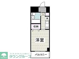 アムス川崎 ワンルームの間取図画像