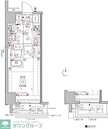 クレイシアIDZ鶴見 1Kの間取図画像