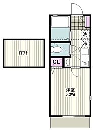 prosperhills 1Kの間取図画像