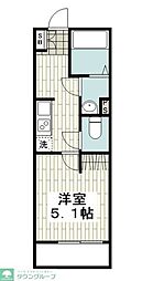 カインドネス東神奈川 1Kの間取図画像