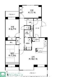T`sgarden西寺尾E 3LDKの間取図画像
