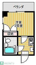 第3忠ぶねビル 1Kの間取図画像