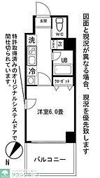 ロワール横濱反町 1Kの間取図画像
