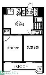 マック浅田コート 2DKの間取図画像