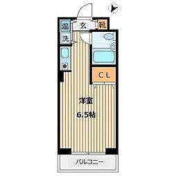 ヴィラリッツ鶴見中央 ワンルームの間取図画像