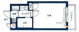 キャッスルマンション東寺尾 1Kの間取図画像