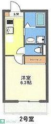 プレシャス生麦 1Kの間取図画像