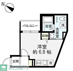 cozy小田栄 ワンルームの間取図画像