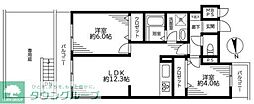 ライオンズマンション岸谷公園 2LDKの間取図画像
