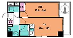 ダイアパレス清水谷 1DKの間取図画像