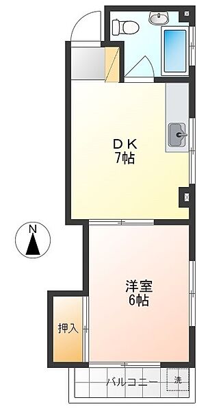 東京都府中市宮西町２丁目(賃貸マンション1DK・2階・24.00㎡)の写真 その2